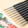 WATERCOLOR AND GOUACHE WEASEL BRUSH SET : 9 PICS