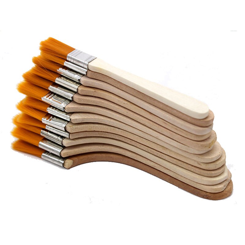 ACRYLIC, OIL AND WATERCOLOR FLAT BRUSH SET : 12 PIECES