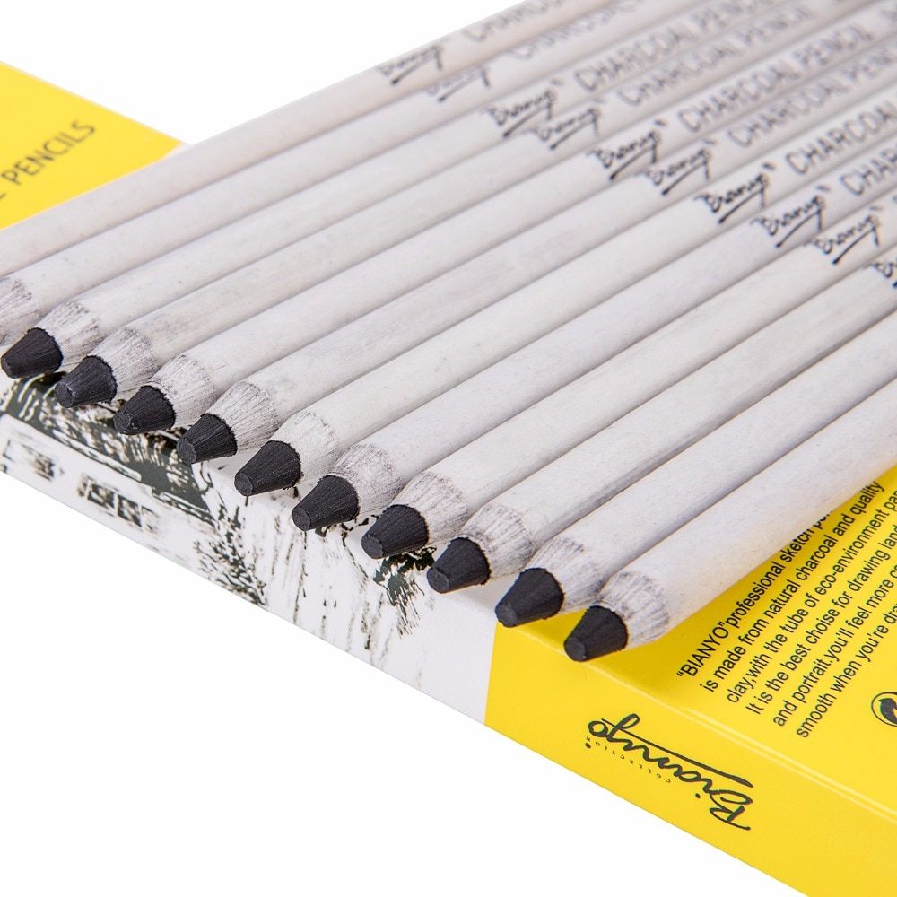 Bianyo Colored Charcoal Pencils 12Pcs - Diqqa