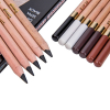 BIANYO CHARCOAL PENCIL SET : 12 PIECES FROM BLACK TO BROWN GRADIENT