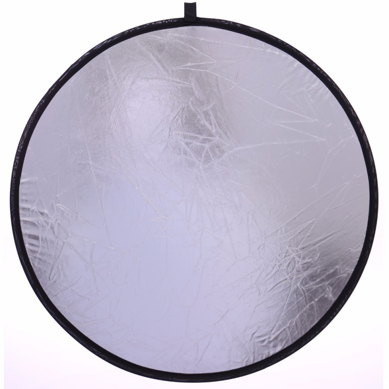 ROUNDED COLLAPSIBLE REFLECTORS SET: GOLD, SILVER, WHITE, BLACK, TRANSLUCENT
