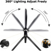 DIMMABLE LED RING TRIPOD WITH PHONE OLDER: 3 LIGHT MODES, 10 LEVELS OF BRIGHTNESS